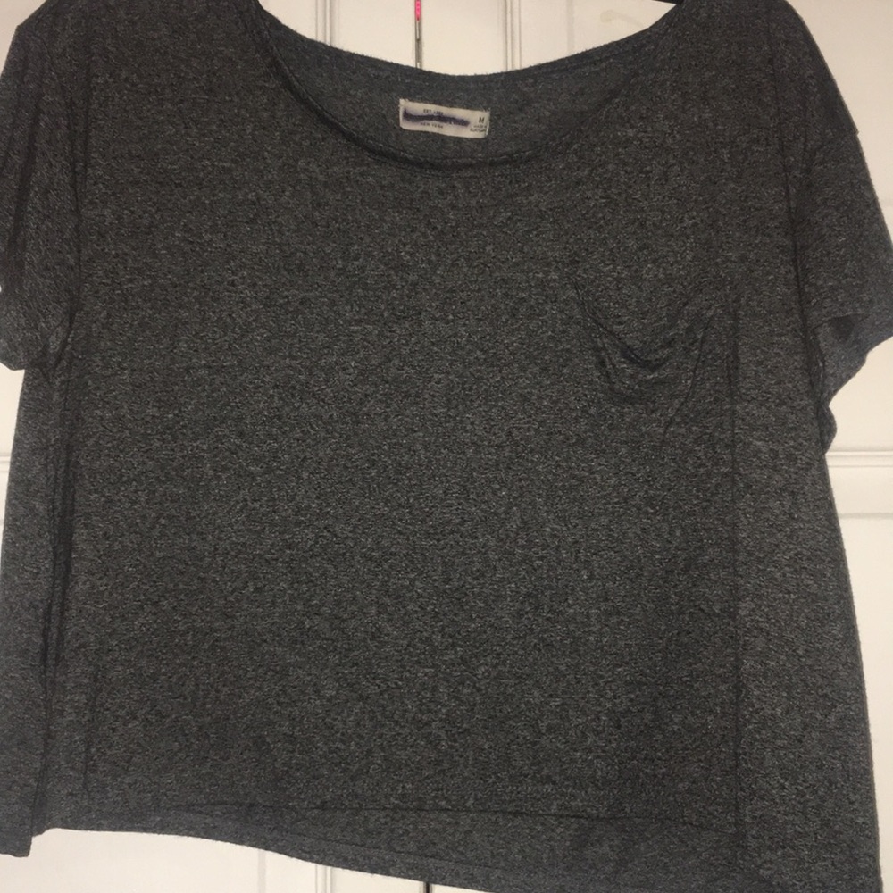 Gray Abercrombie crop top